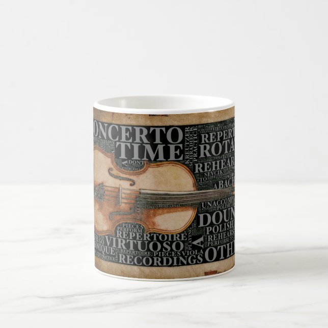 Mug Belle affiche de pratique du violon (Centre)
