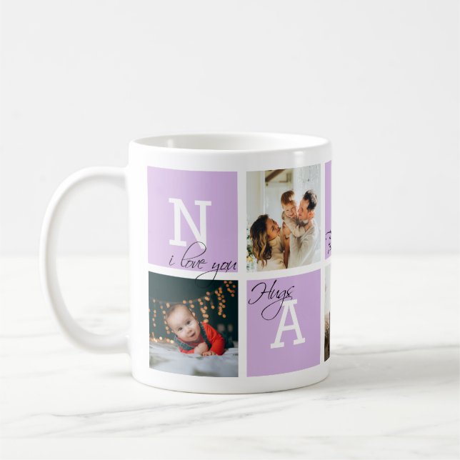 Mug Belle Appréciation Nanny 5 Photo Lumière Violet (Gauche)