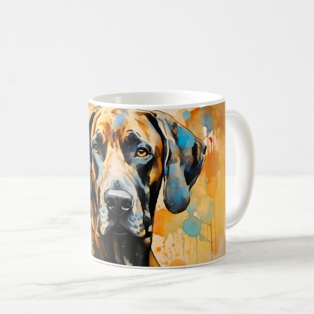 Mug Belle aquarelle Great Dane Dog Wrap (Devant droit)