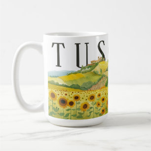 Mug Belle aquarelle Illustration de la Toscane Italie