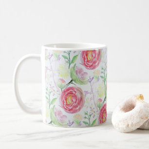 Mug Belle aquarelle moderne motif floral