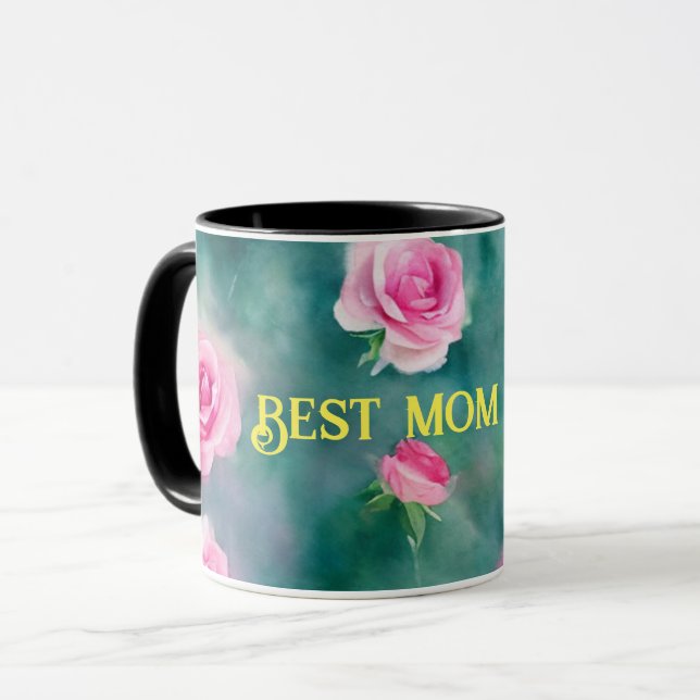 Mug Belle Aquarelle Populaire Collection Roses Roses R (Devant gauche)