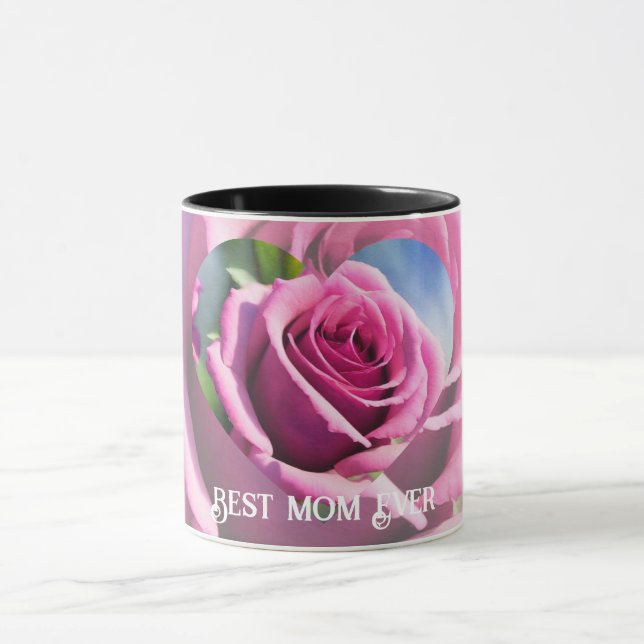 Mug Belle aquarelle rose rose collection moderne (Centre)
