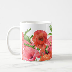 Mug Belle Aquarelle Rouge Pink Pies Floral