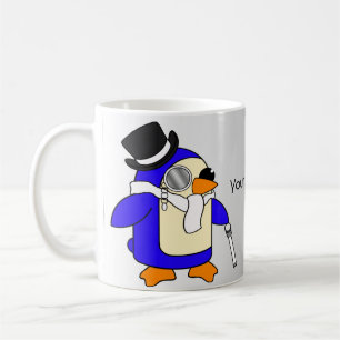 Mug Belle bande dessinée pingouin noir et blanc