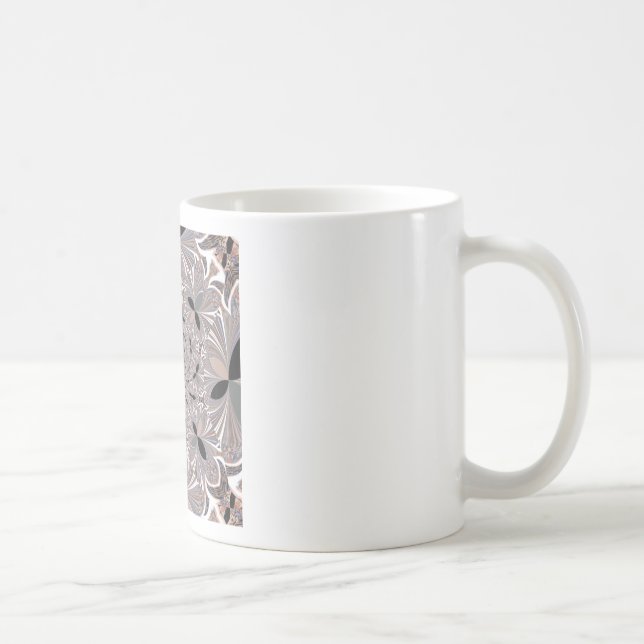 Mug Belle belle cendre gris kaléidoscope sans soudure (Droite)