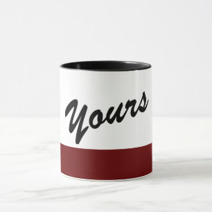 Mug Belle Black White Red Yours