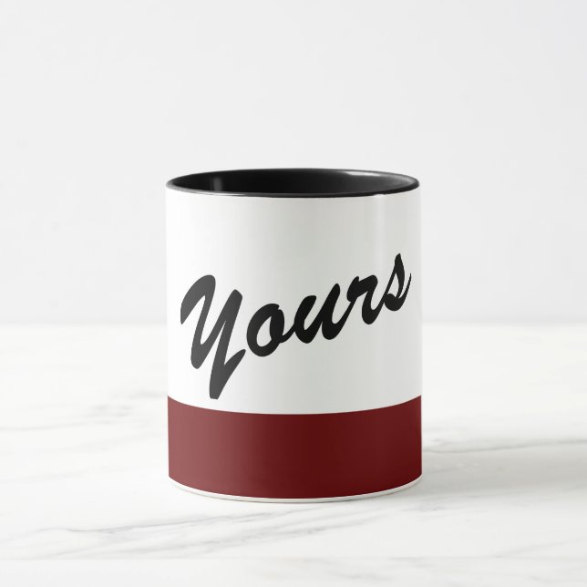 Mug Belle Black White Red Yours (Centre)