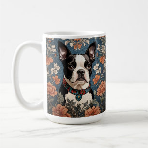Mug Belle Boston Terrier William Morris Inspiré