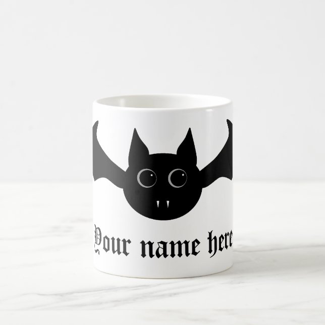 Mug Belle caricature chauve-souris vampire d'Halloween (Centre)