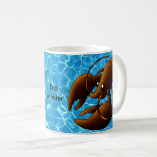 Mug Belle caricature de homard orange