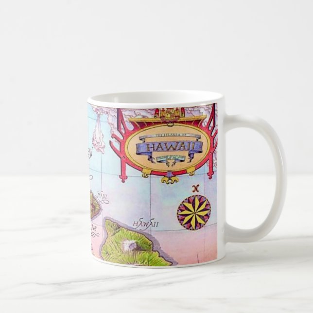 Mug Belle carte des îles hawaïennes  (Droite)