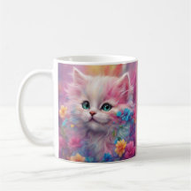 Belle Chat Blanc Fluffy
