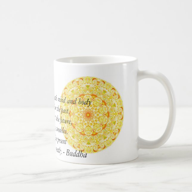 Mug Belle citation bouddhiste avec Mandela vibrant (Droite)
