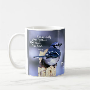 Mug Belle citation de plumes d'amende de geai bleu