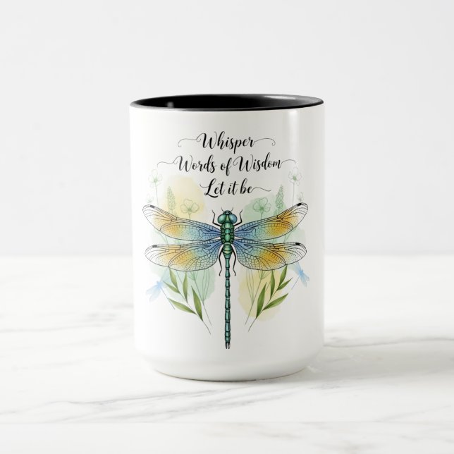 Mug Belle citation inspirante de libellule (Centre)