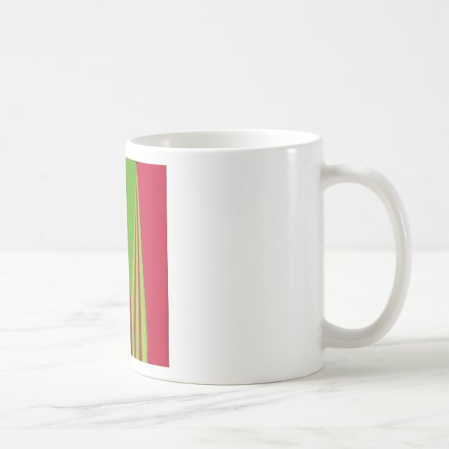 Mug Belle conception d'art fractal jaune rouge (Droite)