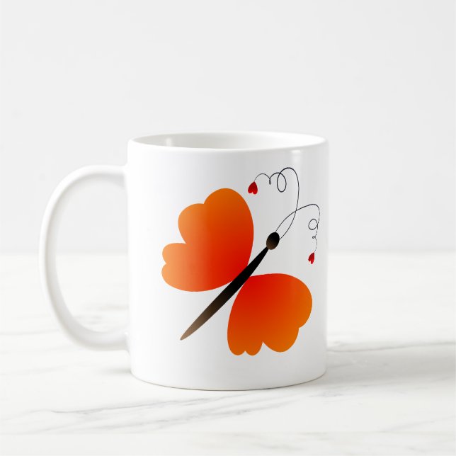 Mug Belle conception de papillons d'été (Gauche)