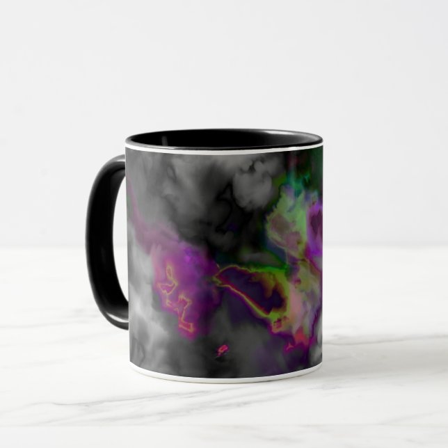 Mug Belle conception verte pourpre arrière (Devant gauche)