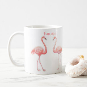Mug Belle Conte Fée Pour Deux Flamants roses Fleur Tr