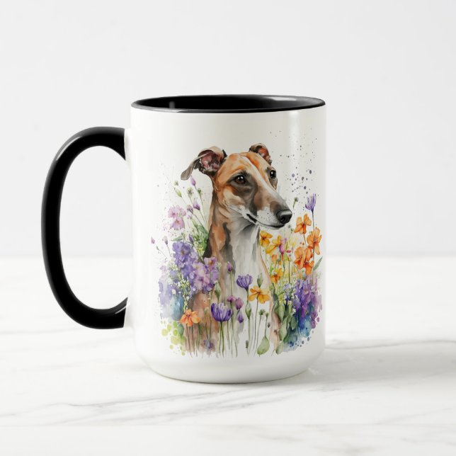 MUG BELLE COULEUR D'EAU BROWN FACE BLANCHE BLANC (Gauche)