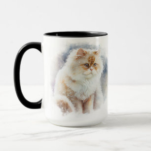 MUG BELLE COULEUR D'EAU FLUFFANT CHAT ANGORA