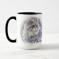 BELLE COULEUR D'EAU FLUFFANT CHAT ANGORA