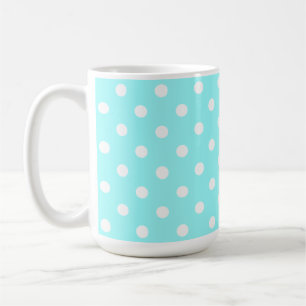 Mug Belle couleur verte des années 50 avec des pois bl