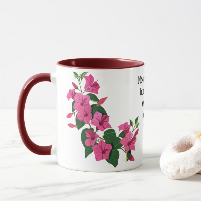 Mug Belle Customisée Floral Magic Spécialité (Avec donut)