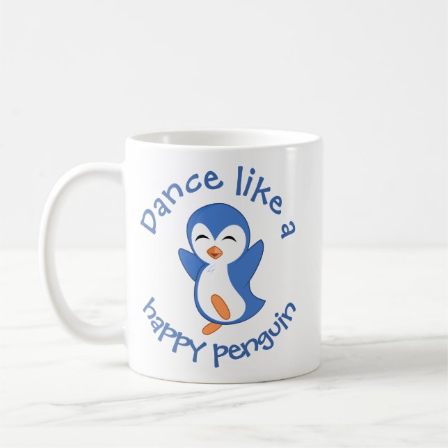 Mug Belle Danse comme un joyeux pingouin (Gauche)