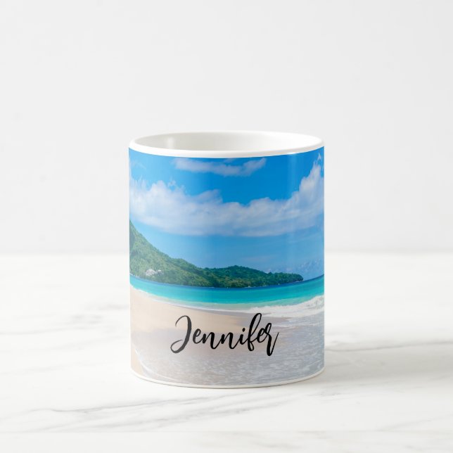 Mug Belle Destination Tropicale Plage Pittoresque (Centre)