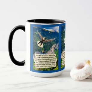 Mug Belle Écriture d'aigle Isaïe 40:31