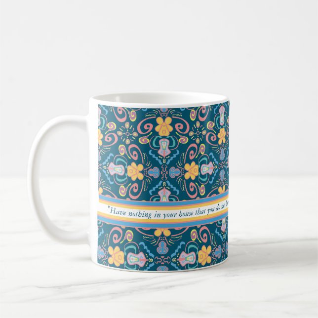 Mug Belle et utile citation de William Morris (Gauche)