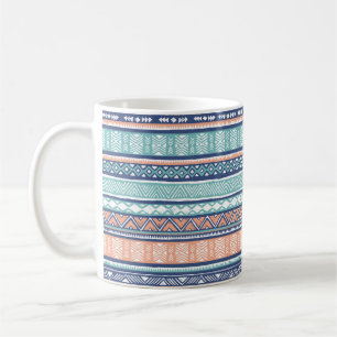Mug Belle ethnie tribale. Vintage main aztèque tirée