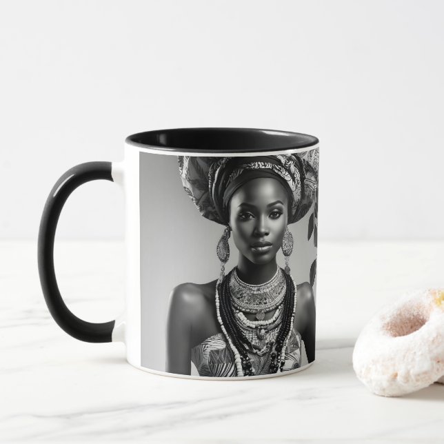 Mug Belle femme africaine (Avec donut)