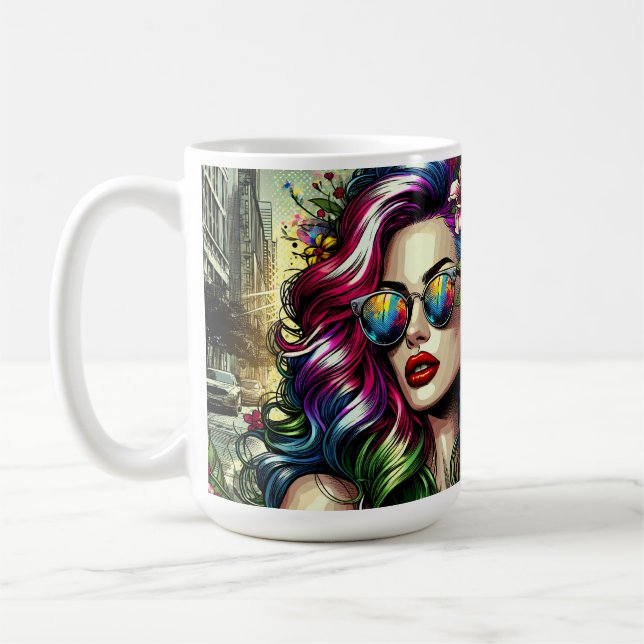 Mug Belle Femme en Ville  (Gauche)