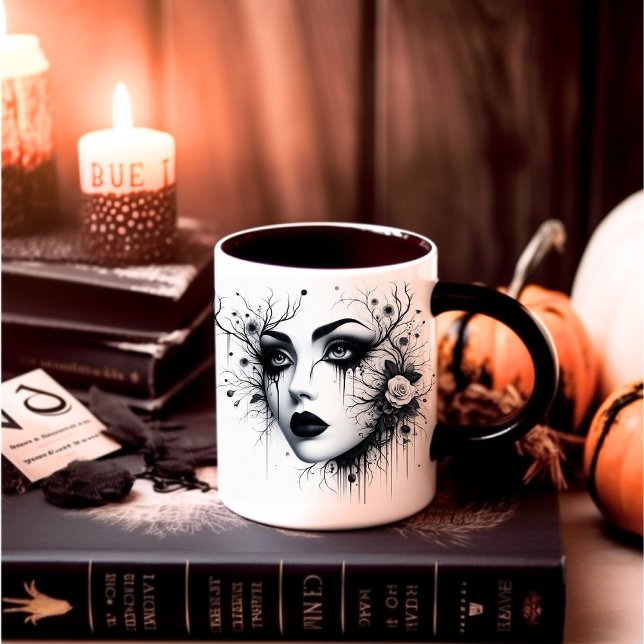 Mug Belle Femme Gothique (Créateur téléchargé)