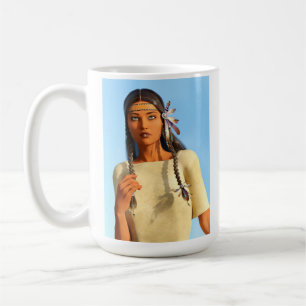 Mug Belle femme native américaine tenue indigène