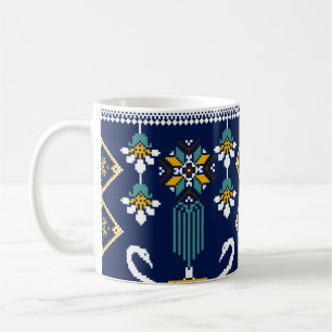 Mug Belle figure tribale ukrainienne géométrique ethni