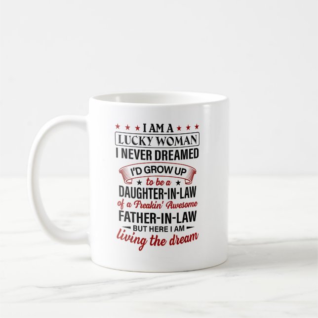 Mug Belle-fille d'un père de famille d'enfer (Gauche)