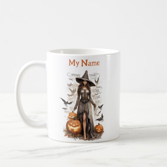 Mug Belle Fille Enchantée : Halloween Witch Cup (Gauche)