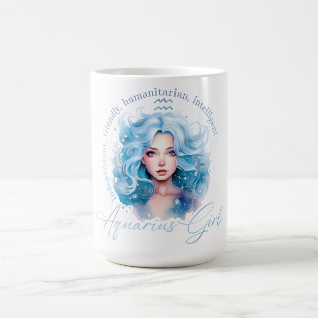 Mug Belle Fille Verseau Avec Traits (Centre)