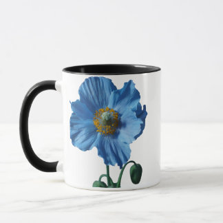 Mug Belle Fleur Bleue Dessin Botanique Floral