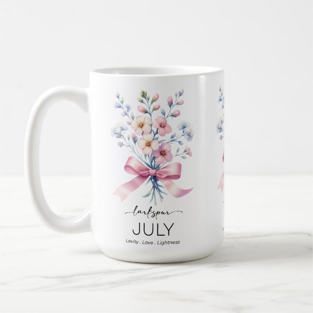 Mug Belle Fleur de Mois de Naissance/Narcisse/Mars (Gauche)
