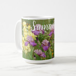 Mug Belle Fleur Fleur d'Iris violet Jardin Fleurs Fleu