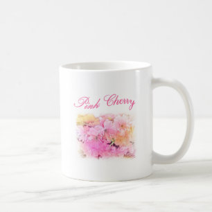 Mug belle fleurs de cerisier rose art photo floral.