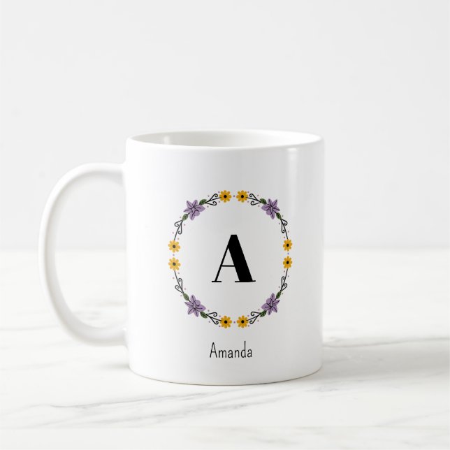 Mug Belle Fleurs de printemps romantique (Gauche)