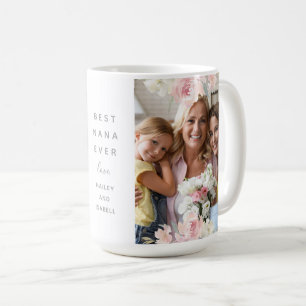 Mug Belle florale rose Meilleur Nana Jamais Deux Photo