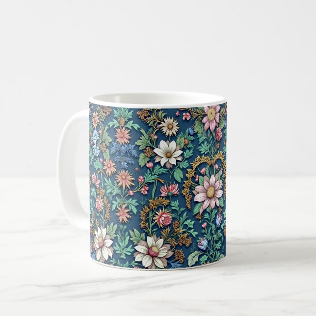 Mug Belle florale Vintage (Devant gauche)