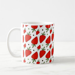 Mug Belle fraises rouges motif sans soudure